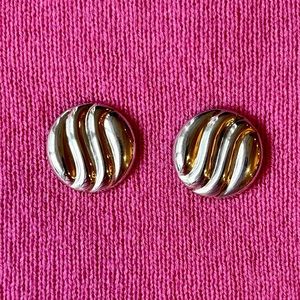 Fortunoff 925 Sterling Silver  Disc  Earrings
